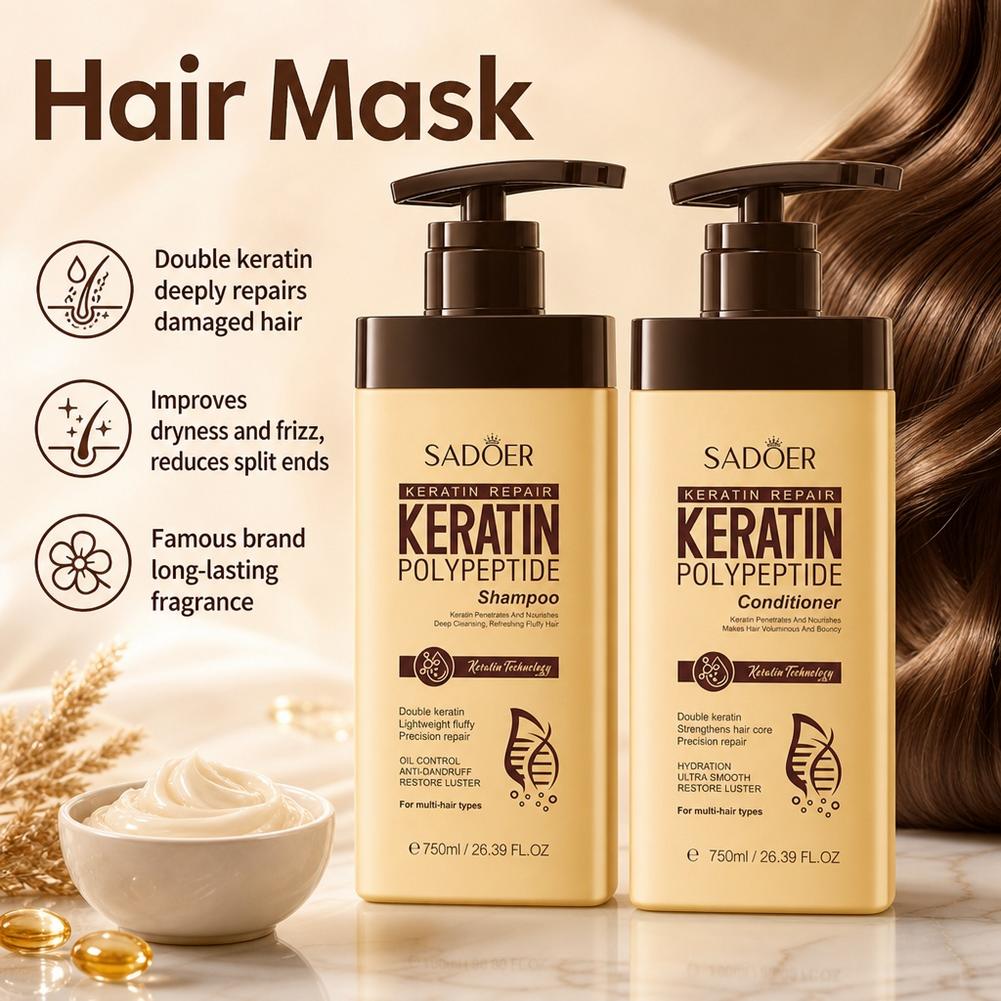 Keratin Shampoo and Conditione - đánh giá và giá Hair Care Keratin Shampoo