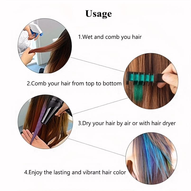 10 Colors/set ABS Non-toxic On - đánh giá và giá Hair Care Color