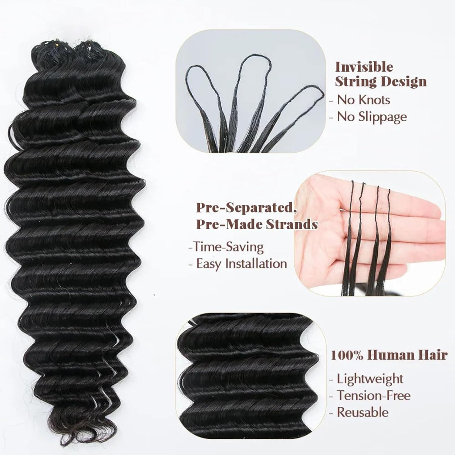 Crochet Human Hair Lightweight - đánh giá và giá Hair Care Color