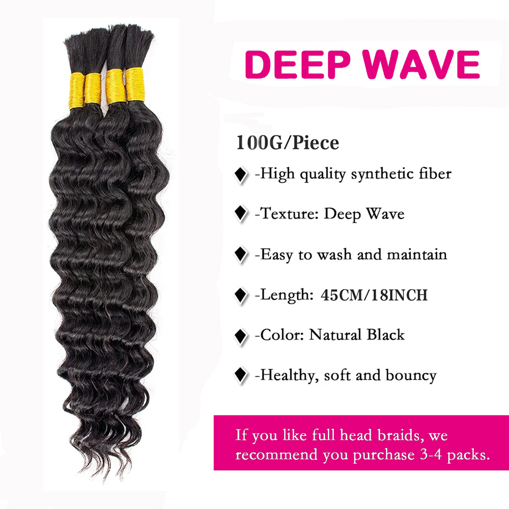 26 Inch Deep Wave Bulk Human H - đánh giá và giá Hair Care Color