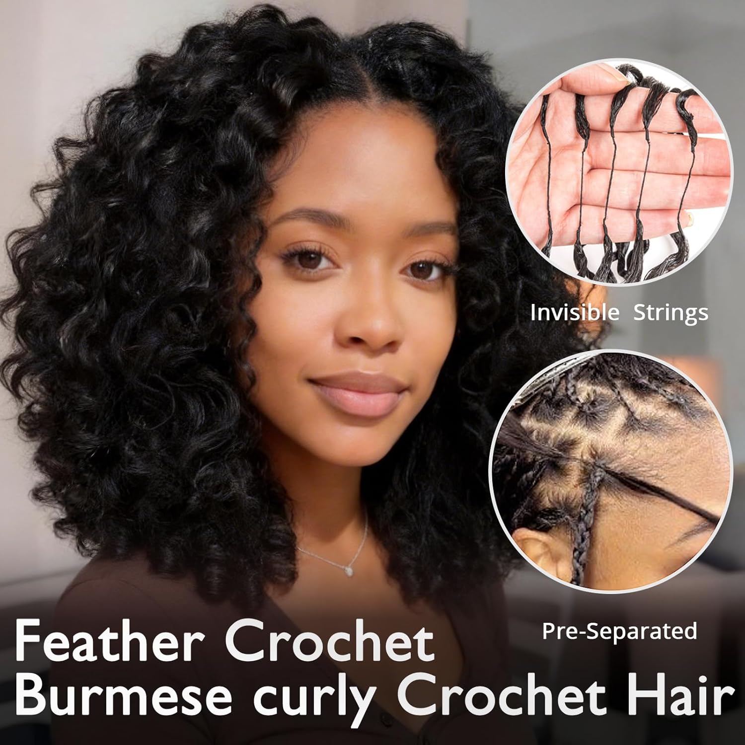 100% Human Hair Feather Croche - đánh giá và giá Hair Care Color